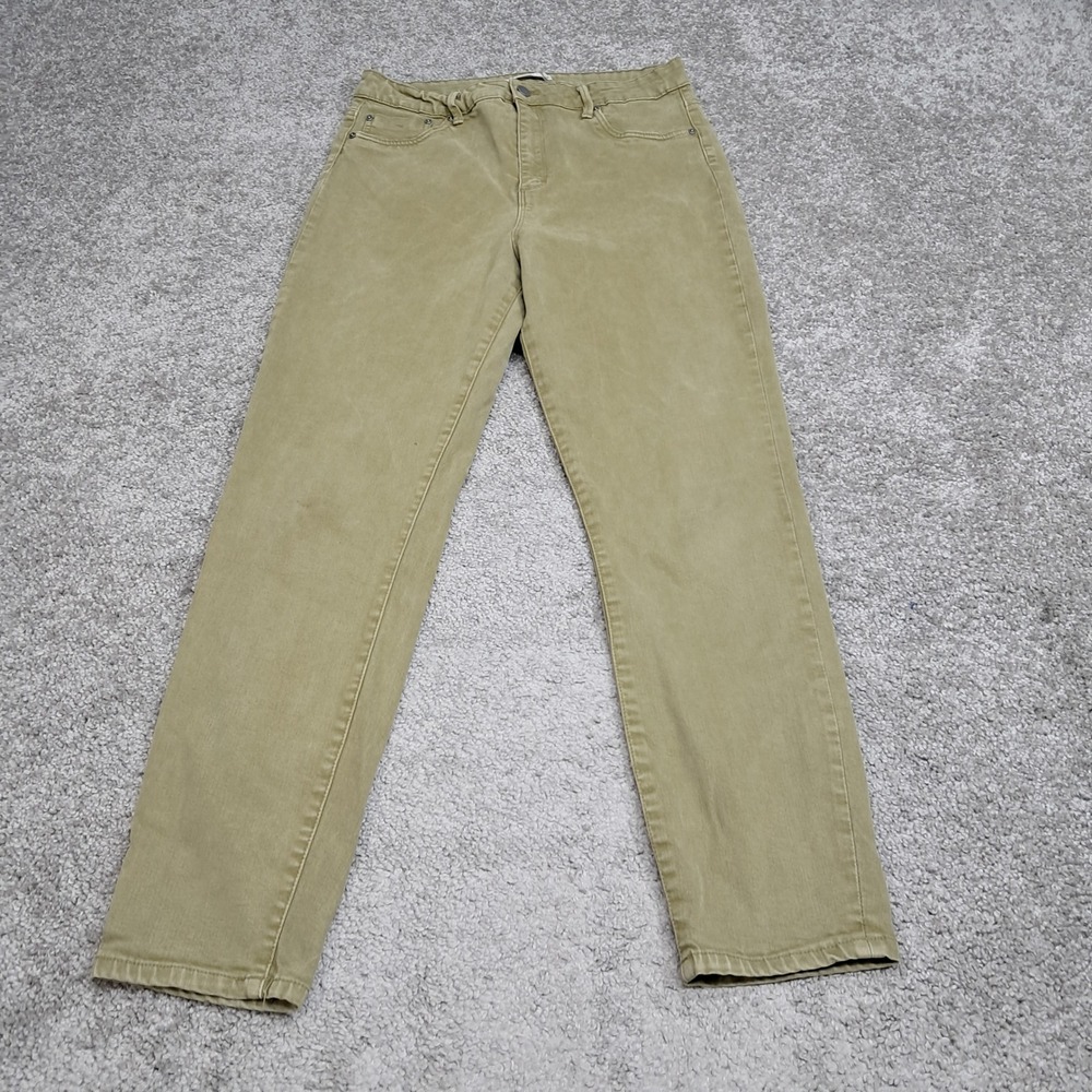 Tractr Mens Olive Green Tencel Blend Straight Leg Pants 93288-QEYB 30x27